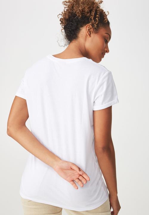 Cotton On - Tbar fox Coke logo graphic tee - white