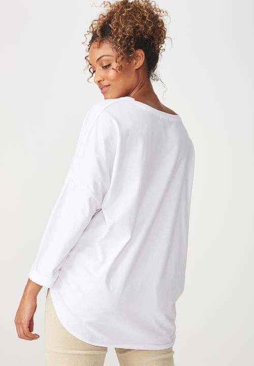 Cotton On - Shelly oversized top - white