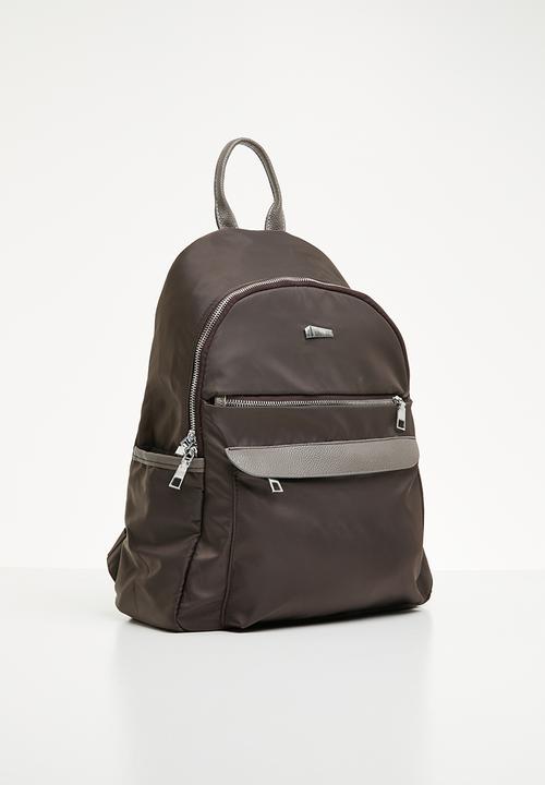 STYLE REPUBLIC - Cross zip backpack - brown