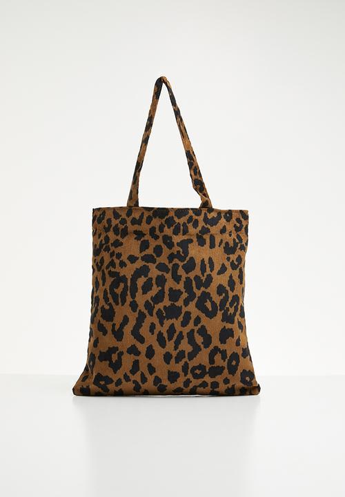 leopard print shopper bag