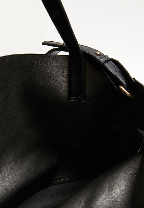 STYLE REPUBLIC - Croc detail shopper bag - black