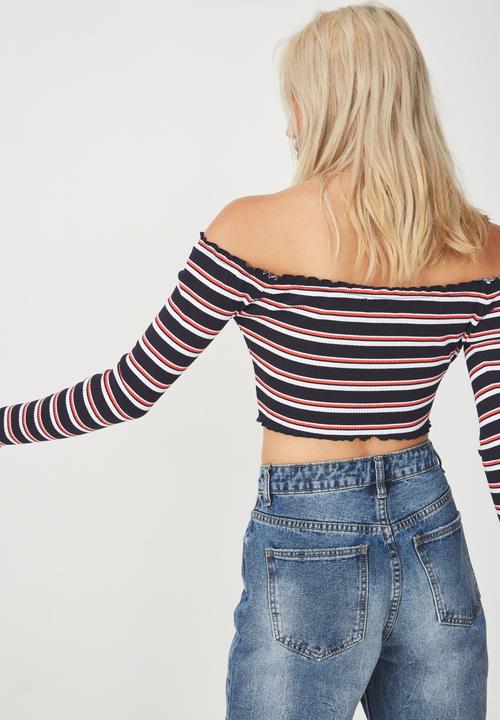 Cotton On - Lani v notch cropped top - multi 