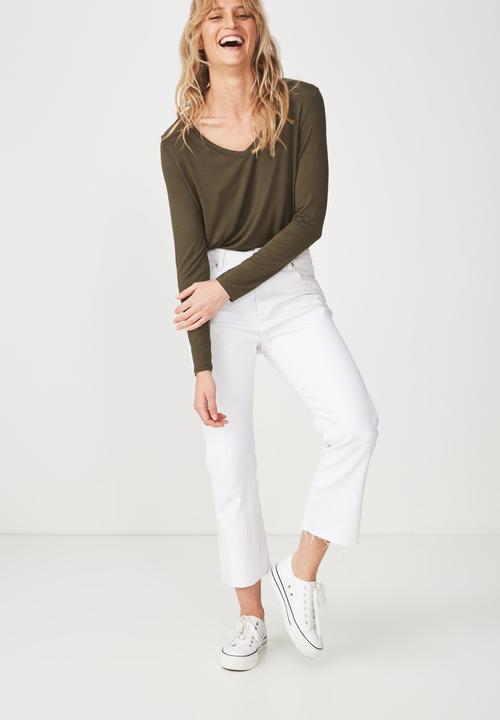 Cotton On - Karly long sleeve top - khaki