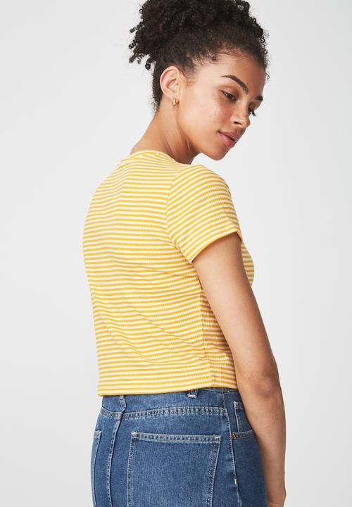 Cotton On - The baby tee - yellow & white 