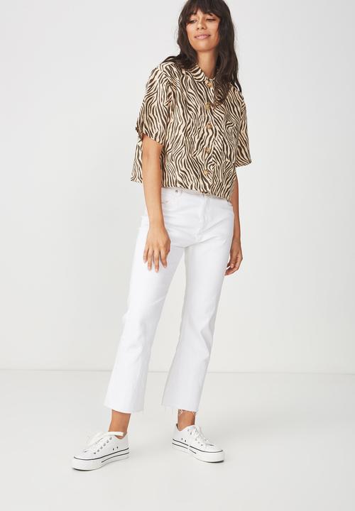 Cotton On - Meg shirt - beige & brown 