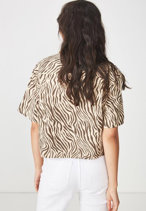 Cotton On - Meg shirt - beige & brown 