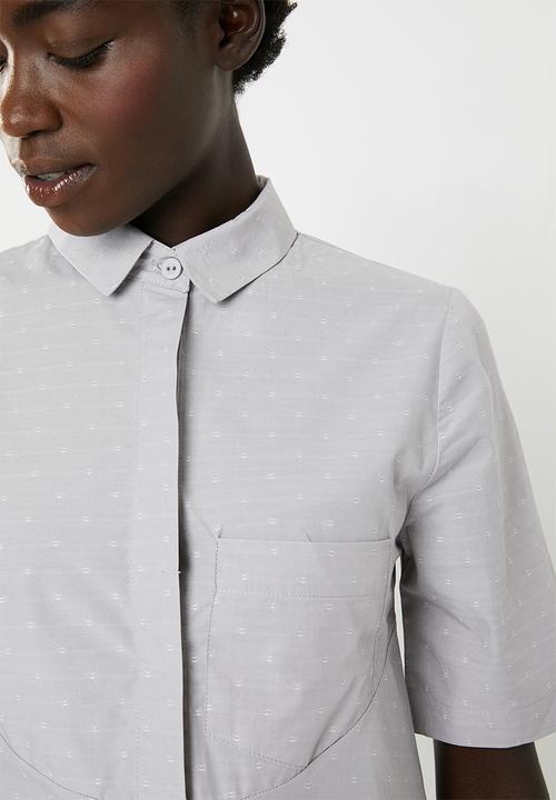 AMANDA LAIRD CHERRY - Zandile curved seam tunic - grey