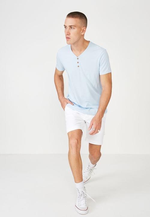 Cotton On - Essential henley - blue