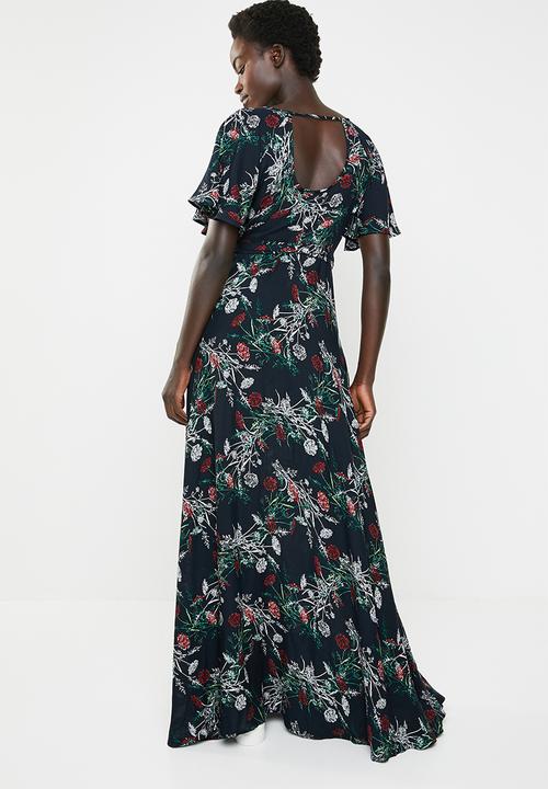 AMANDA LAIRD CHERRY - Thulisile satin-like maxi dress - black