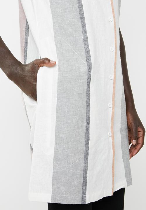 AMANDA LAIRD CHERRY - Nozibele button through tunic - multi 
