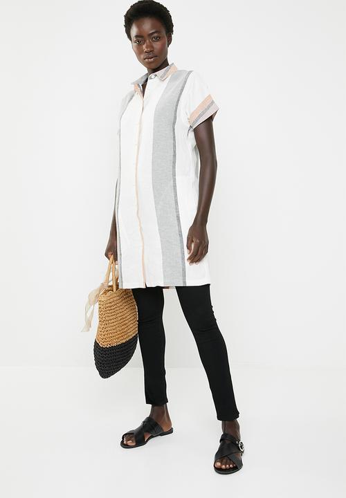 AMANDA LAIRD CHERRY - Nozibele button through tunic - multi 