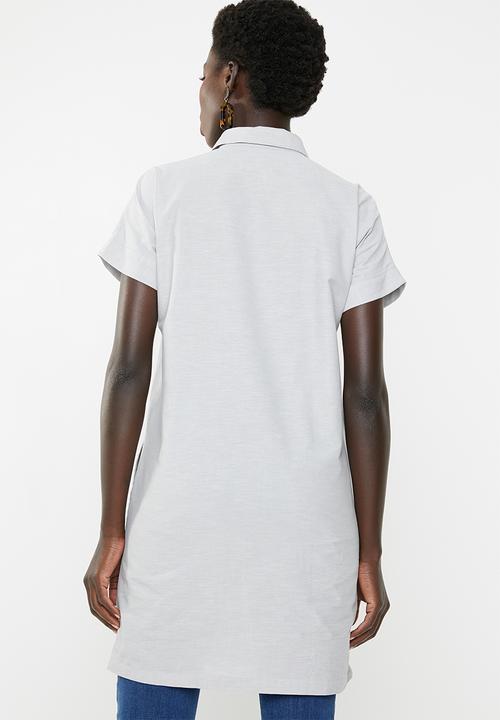 AMANDA LAIRD CHERRY - Nozibele button through tunic - grey