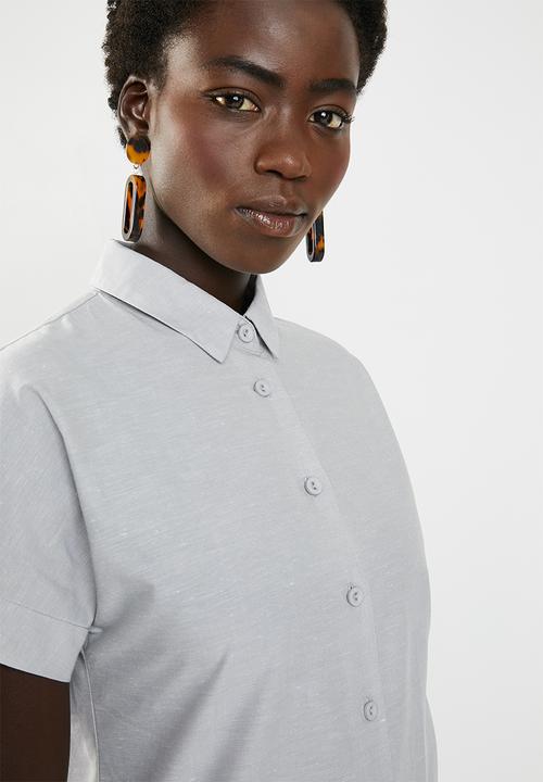 AMANDA LAIRD CHERRY - Nozibele button through tunic - grey