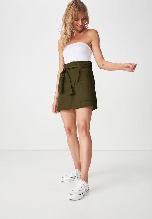 Cotton On - Woven voss utility skirt - olive