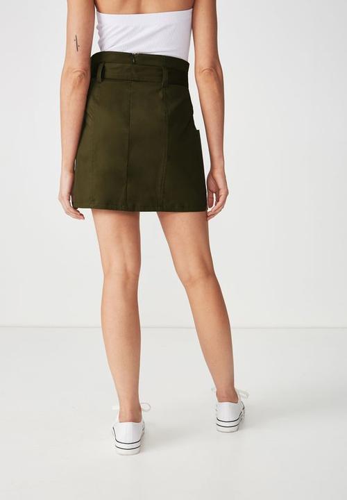 Cotton On - Woven voss utility skirt - olive