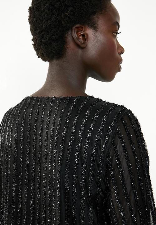 Vero Moda - Shane long sleeve short dress - black