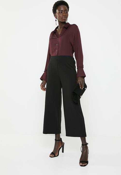 Vero Moda - Sandra long sleeve shirt - burgundy