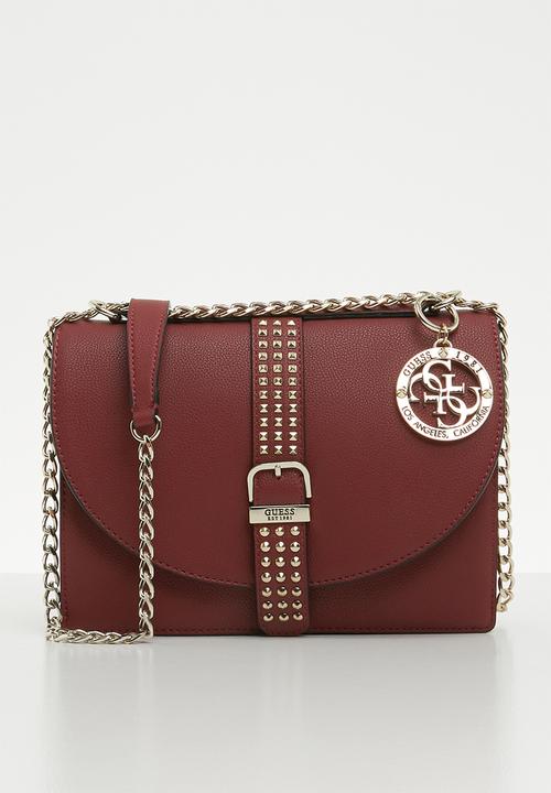 red guess crossbody purse