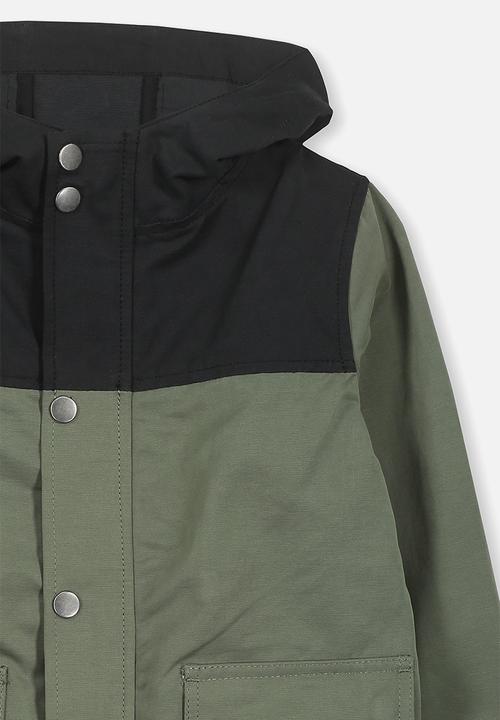 Cotton On - Albert anorak - green & black