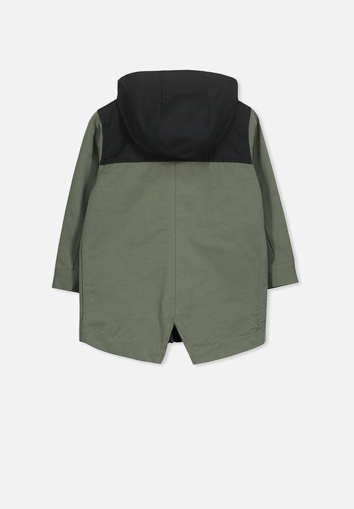 Cotton On - Albert anorak - green & black