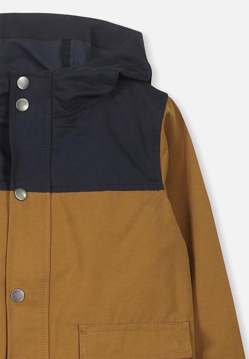 Cotton On - Albert anorak - mustard & navy