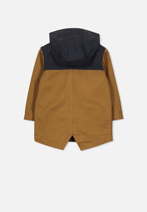 Cotton On - Albert anorak - mustard & navy