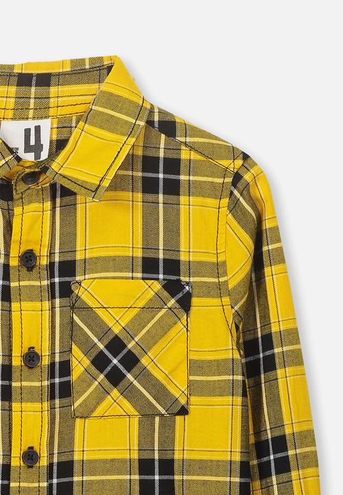 Cotton On - Noah long sleeve shirt - yellow