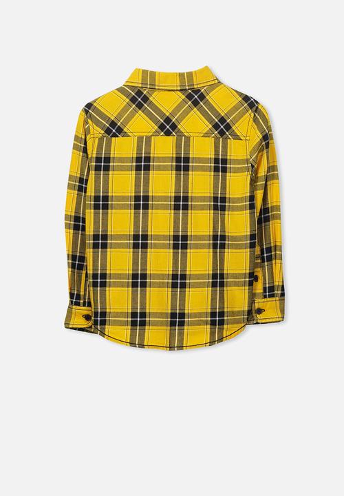 Cotton On - Noah long sleeve shirt - yellow