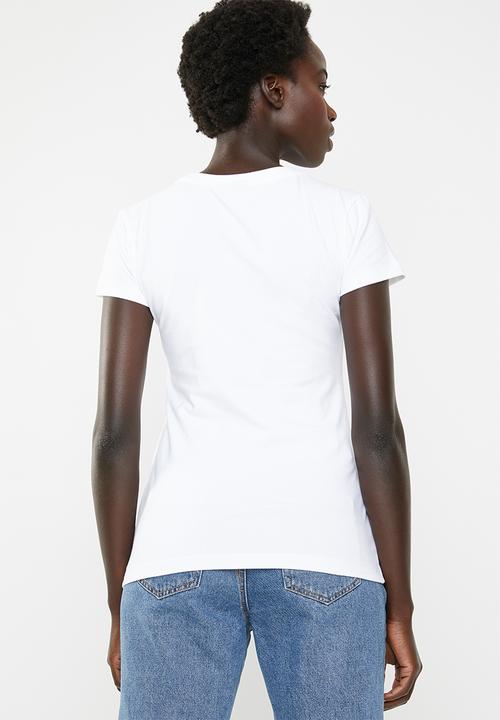 POLO - Mila printed tee - white