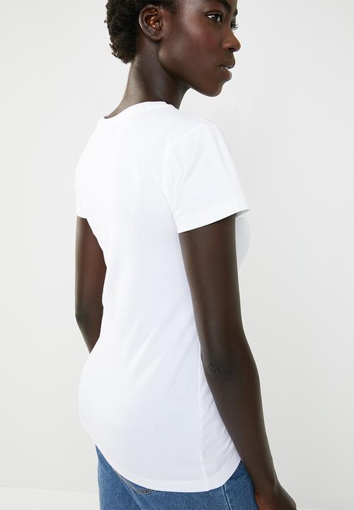 POLO - Mila printed tee - white