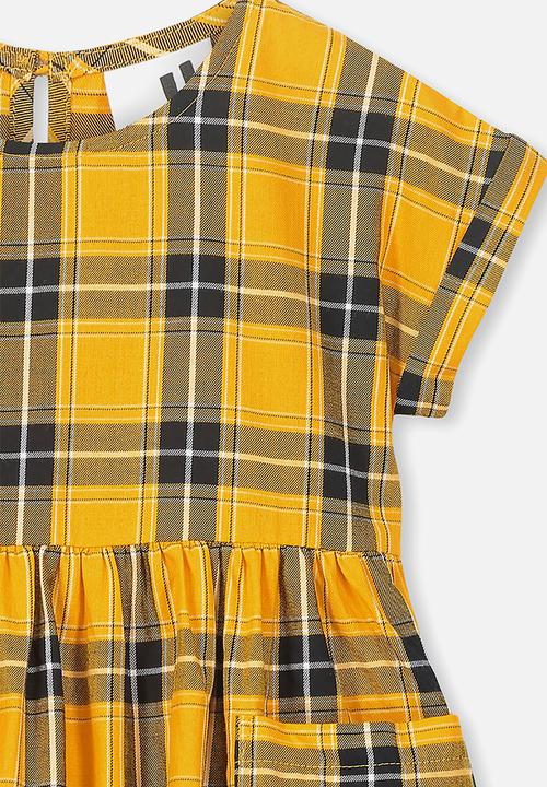 Cotton On - Malia short sleeve dress - yellow