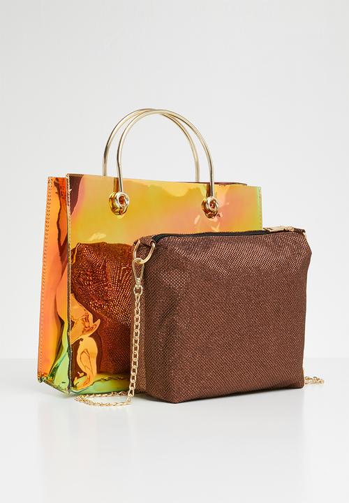 STYLE REPUBLIC - Vinyl shopper bag - bronze