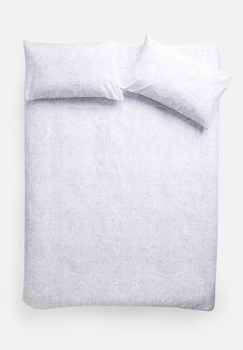 Sixth Floor - Aria paisley printed duvet set - grey