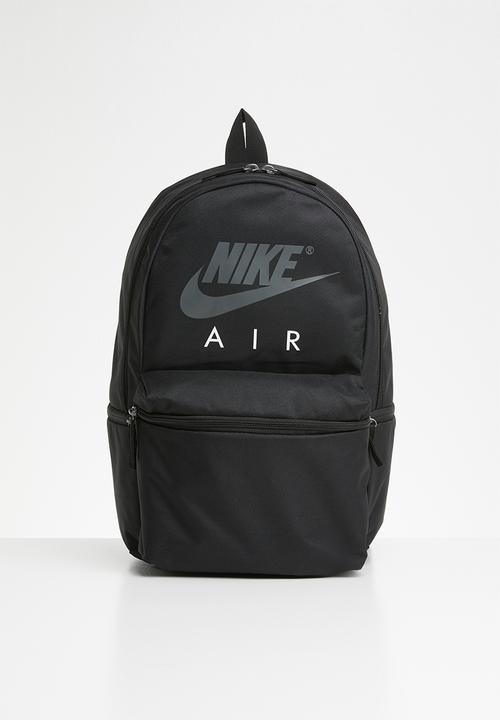 nike air backpack black and grey