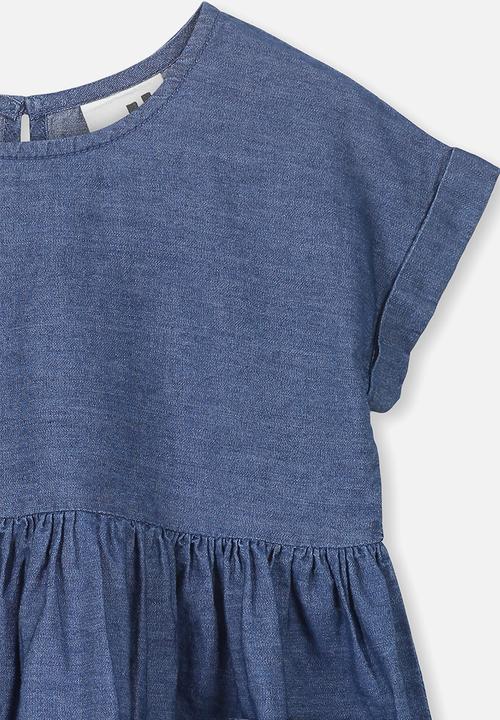 Cotton On - Malia short sleeve dress - blue