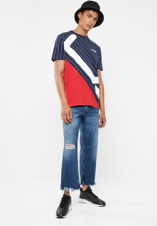FILA - Tyson tee - navy & red