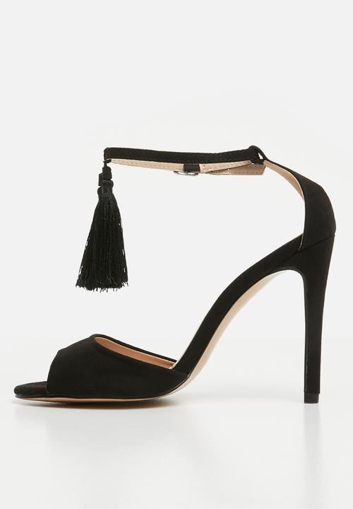 Public Desire - History barely there heel - black 