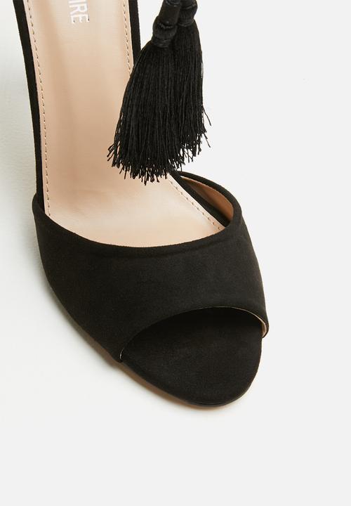 Public Desire - History barely there heel - black 