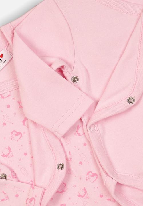 MINOTI - Penguin 2 pack bodysuits - pink