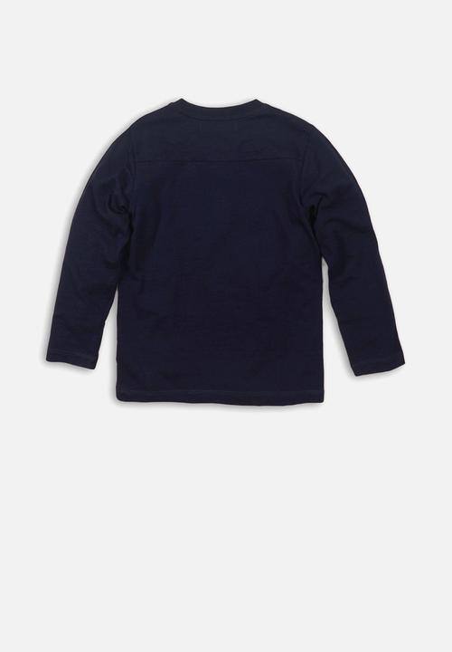 MINOTI - Slub henley top - navy