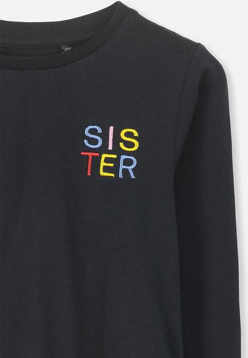 Cotton On - Penelope long sleeve tee - black