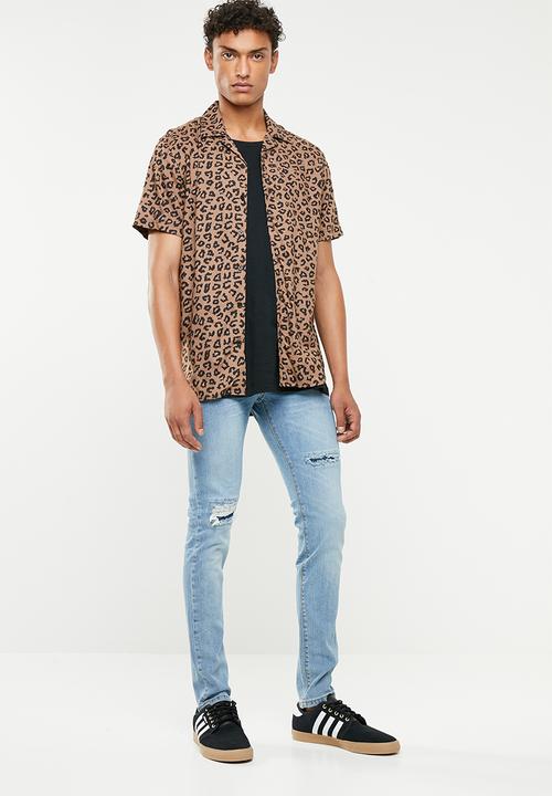 Superbalist - Skinny rip & repair jeans - blue 