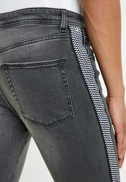 Superbalist - Skinny tape jeans - grey 
