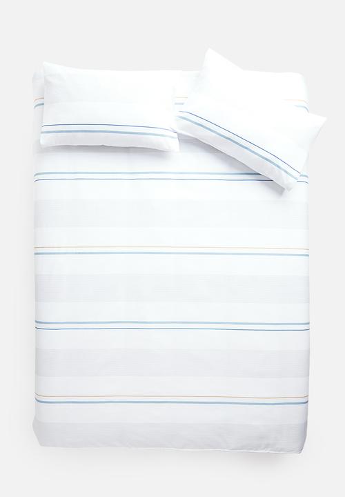 Sixth Floor - Norton stripe printed duvet set - multi