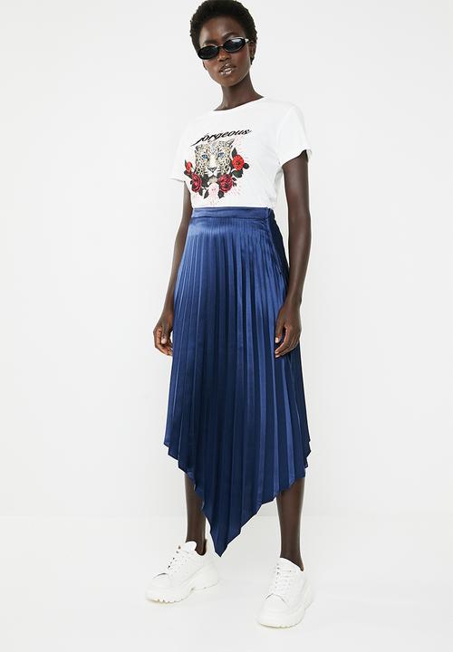Jacqueline de Yong - Dona short sleeve print top - white