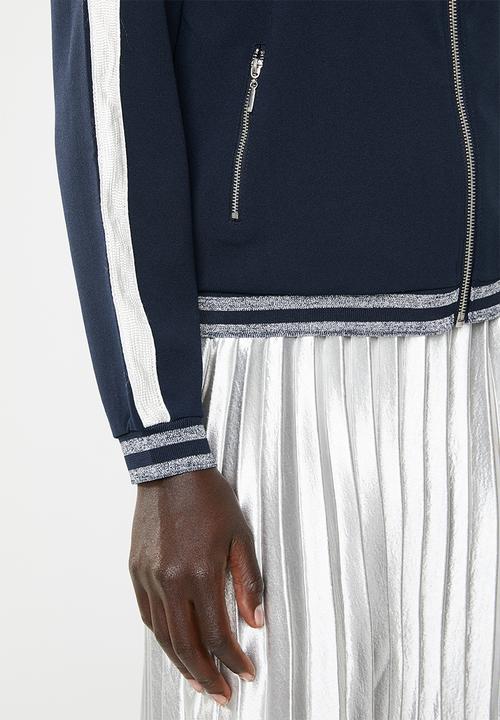 Jacqueline de Yong - Eleanor long sleeve bomber jacket - navy
