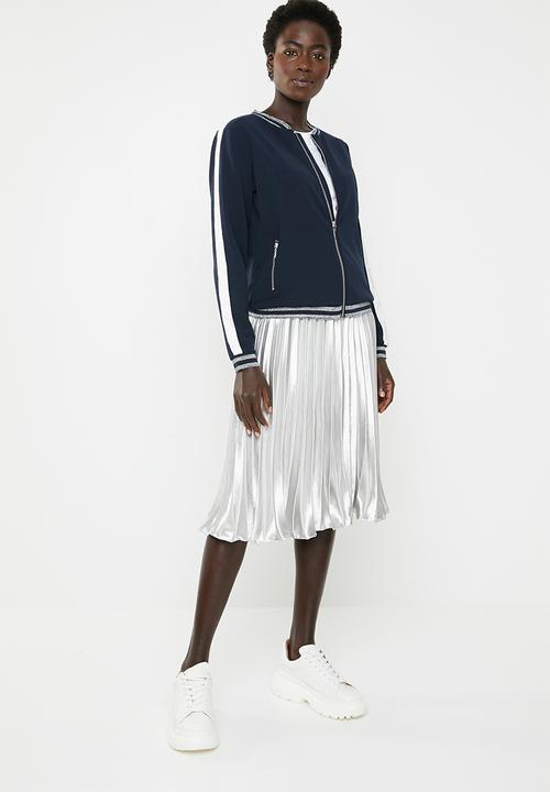 Jacqueline de Yong - Eleanor long sleeve bomber jacket - navy
