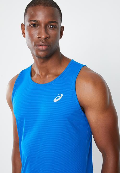 ASICS - Silver singlet - blue
