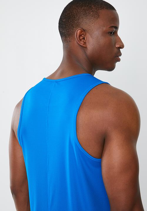 ASICS - Silver singlet - blue