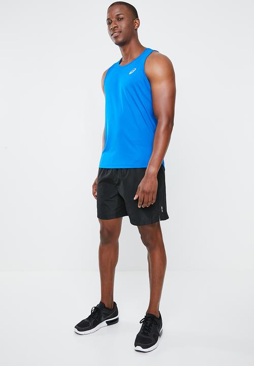 ASICS - Silver singlet - blue